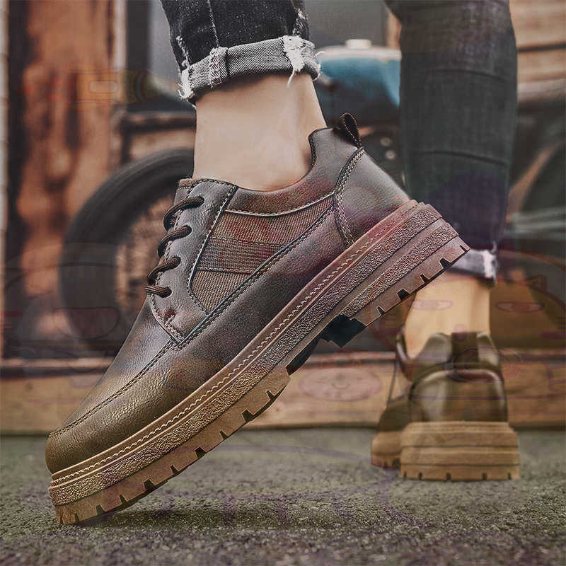 Dark Natural Leather Fashion T - Formal Men Daily Wear Footwear recension och pris