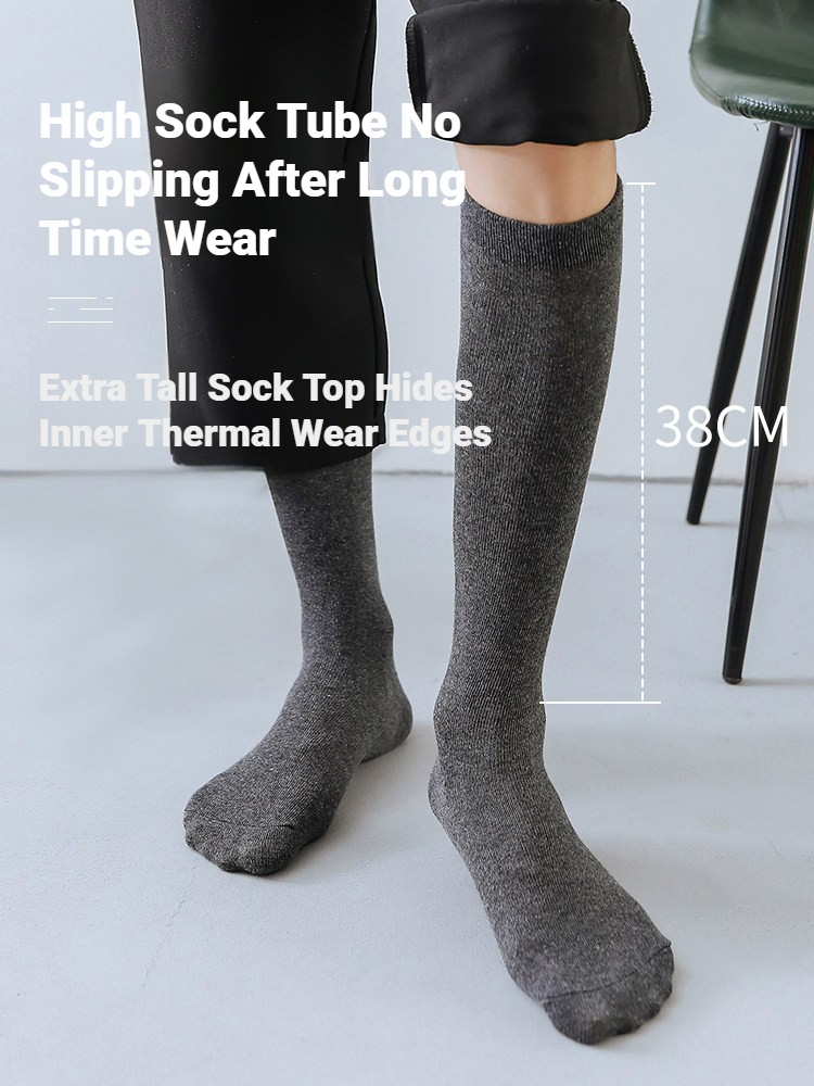 1 Pair Men Solid Knee High Bus - Sock Garter Men recension och pris